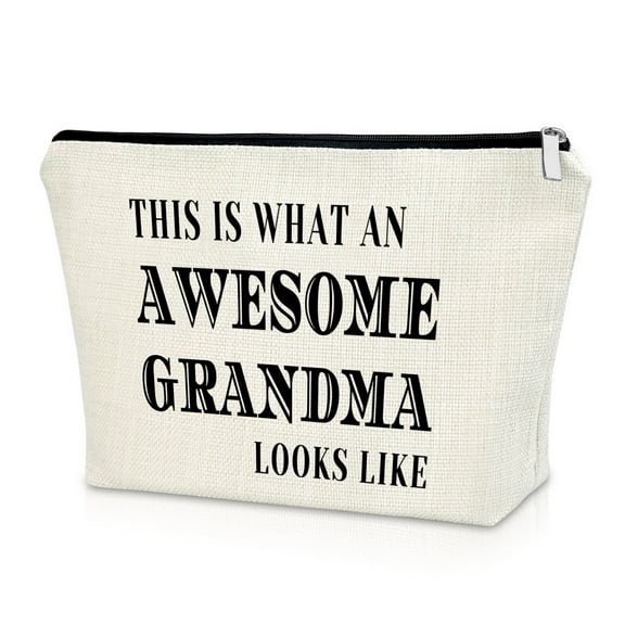 Grandma Gift Makeup Bag Mothers Day Gift for Best Grandma Ever Grandmother Retirement Gift from Granddaughter Grandson Birthday Gift for Women Her Thanksgiving Day Christmas Gift from Grandchildren