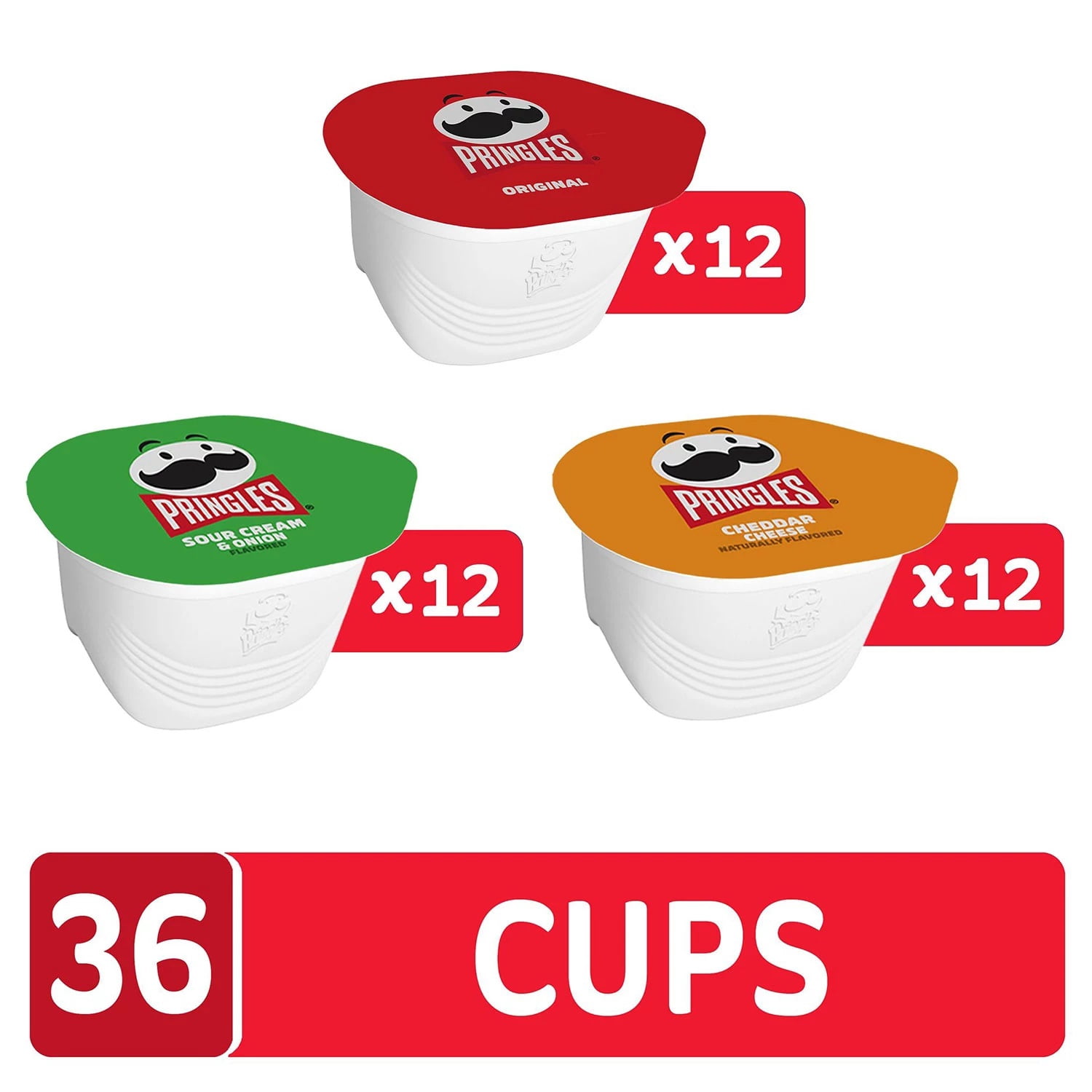 Pringles Snack Stacks Variety Pack Chips, 0.67 Ounce (Pack of 36)