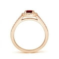 thumbnail image 2 of ANGARA Natural Classic Oval Ruby Halo Ring with Diamond Accents in 14K Rose Gold for Women (Size-6x4mm) | July Birthstone Jewelry for Her, 2 of 10
