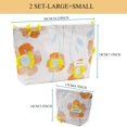 thumbnail image 4 of 2 Pcs Makeup Bags, Large Cosmetic Bag Travel Toiletry Bag Organizer for Women, Embroidery Craft, Floral Makeup Bag Small Cosmetic Pouch Purse with Zipper Gifts for Girls Teen, 4 of 7