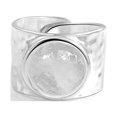 thumbnail image 4 of LAICAIW Handmade Hammered 925 Sterling Silver Rings Open Adjustable Wide Cuff Band Ring Thumb Rings for Women Men, 4 of 7
