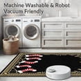 thumbnail image 5 of ODIKA 4'x6' Machine Washable Non-Slip Area Rug, Holiday Hearth Scene with Stockings and Snowy Night High Traffic Rug, Black, 646208, 5 of 5