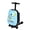 Light Blue Dinosaur, variant on Kids Scooter Suitcase with LED Wheels, Foldable Detachable Ride-On Travel Luggage, Yellow