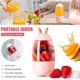 thumbnail image 1 of Licuadora portátil Dsseng de 400 ml, recargable por USB, para frutas, batidos y comida para bebés, con batería de 1500 mAh (rosa), 1 of 8