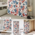 thumbnail image 4 of Bathroom Shower Curtain USA Flag Star Love Heart Waterproof Shower Curtains with Hooks, Independence Day Retro Linen Style Bath Curtains Bathtub Curtain Home Decor 72x72in, 4 of 9
