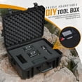 thumbnail image 6 of 19 inch Tool Box,Plastic Tool and Hardware Storage Box,Waterproof Equipment Box,Black, 6 of 7