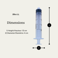 thumbnail image 2 of Elimedical Veterinary Syringe Without Needle, Luer Lock 20cc 25pcs/box 20LT, 2 of 7