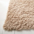 thumbnail image 3 of SAFAVIEH Martina Solid Sheep Polyester Shag Area Rug, Beige, 8' x 10', 3 of 7