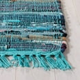 thumbnail image 4 of Safavieh Rag Rug Collection RAR121B Hand Woven Blue and Multi Cotton Area Rug (2' x 3'), 4 of 4