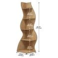 thumbnail image 2 of Tribesigns 5-Tier Corner Shelf, Modern Wavy Corner Bookshelf for Small Space, Living Room, Bedroom (Light Brown), 2 of 6