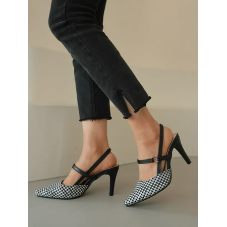

Braided Stiletto Slingback Pumps Women‘s Footwear