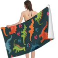 thumbnail image 2 of PHYHOO Cartoon Colorful , Sand Free Microfiber Beach Blanket, Quick Dry Absorbent Bath Towels for Swimming Pool, Camping, Picnic, Yoga Gym Sports 30x60in, 2 of 8