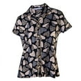 thumbnail image 1 of Amanda Blu Xlarge Leopard Hearts Notched Collar Pajama Top, 1 of 1