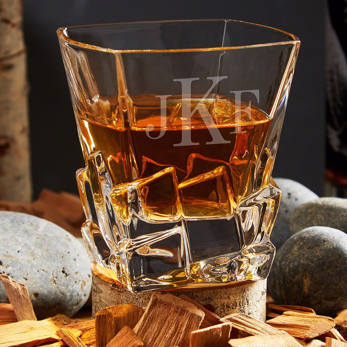 Monogram Ice Whiskey Glass