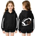 thumbnail image 2 of WhouRiu Girls Fashion Graphic Hoodies Kids Casual Long Sleeve Hooded Pullover Autumn Winter Cute Cozy Sweatshirts With Pockets,8-9 Years, 2 of 4