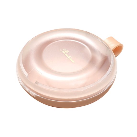 Denture Box Portable Transparent Lid ABS Plastic Air Tight Round Retainer Case Holder for Traveling