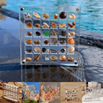 thumbnail image 2 of 2PCS Acrylic Magnetics Seashell Display Box Diamond Gemstone Beads Storage Display Organizer Box Grids Clear Acrylic,D, 2 of 9