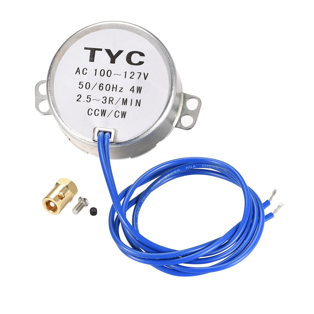 TYC-50 Electric Synchronous Motor 50/60Hz 100-127V 4W CCW/CW AC Motor 2.5-3RPM 