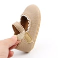thumbnail image 5 of 2021 Fashion Baby Boy PU Leather Shoes Soft-soled Toddler Shoes + Socks Two Piece 0-18M, 5 of 6