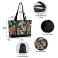 thumbnail image 2 of FORMRS Canvas Laptop Tote Bag for Women with 15.6" Computer Compartments Shoulder Handbag, Retro Christmas Poinsettia, 2 of 7