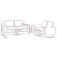 thumbnail image 4 of vidaXL 2 Piece Sofa Set Dark Grey Fabric, 4 of 4
