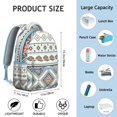 thumbnail image 6 of Trendy Boho Backpack for Women - Tribal Print, 17 Inch Laptop Sleeve, Roomy College Daypack, Perfect for Dorm to Library Commute, 6 of 6