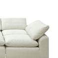 thumbnail image 2 of Benjara Sleeper Sofa with Loose Cushions and Feather Blend Insert, Cream, 2 of 5
