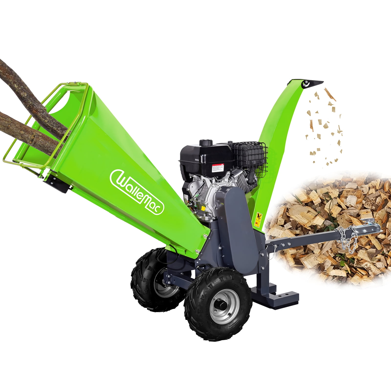 6-Inch 15HP 4-Cycle OHV Wood Chipper Shredder Mulcher