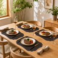 thumbnail image 4 of Unique Bargains 2 Pcs Rectangular Faux Leather Placemat Coffee Color, 4 of 5