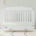 thumbnail image 3 of Graco Benton 5-in-1 Convertible Crib with Drawer and Premium Crib & Toddler Mattress Bundle, White, 3 of 12