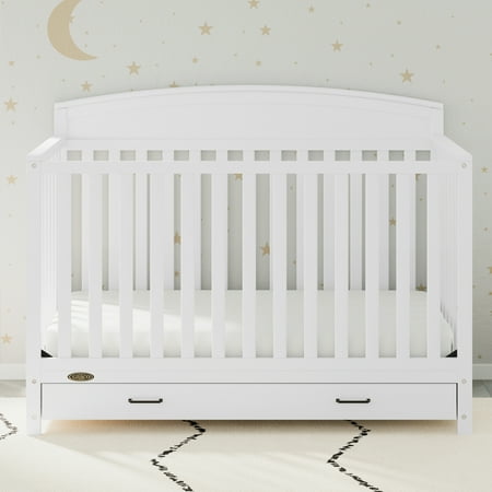 Graco Benton 5-in-1 Convertible Baby Crib with Drawer White