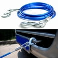 thumbnail image 4 of Heavy Duty Towing Rope 4m 5 Tons Wire Rope Safety Hook Steel Rope Emergency Towing Car, 4 of 5