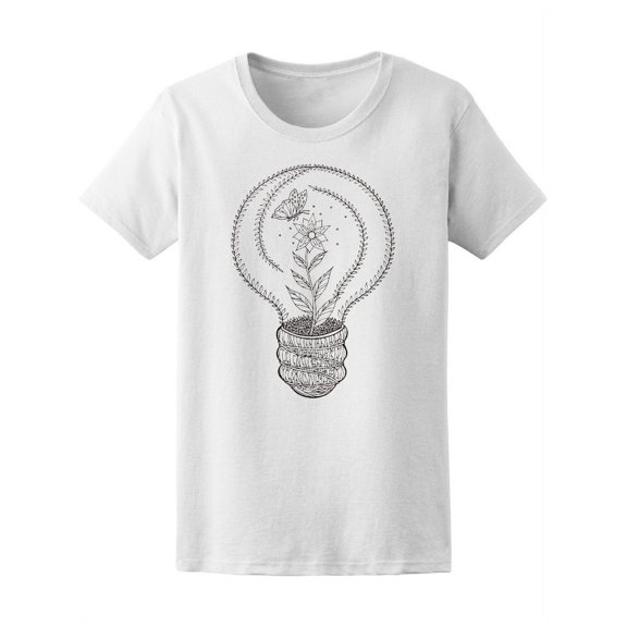 Ecology Lightbulb Art Tee Women's -Image by Shutterstock
