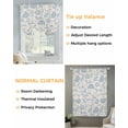 thumbnail image 3 of Blue Spring Floral Tie Up Curtains for Window, Thermal Insulated Balloon Shade Adjustable Rod Pocket Curtains Valance Panels for Kitchen Bathroom Cafe 46 x 63 Farmhouse Botanical Vintage, 3 of 6