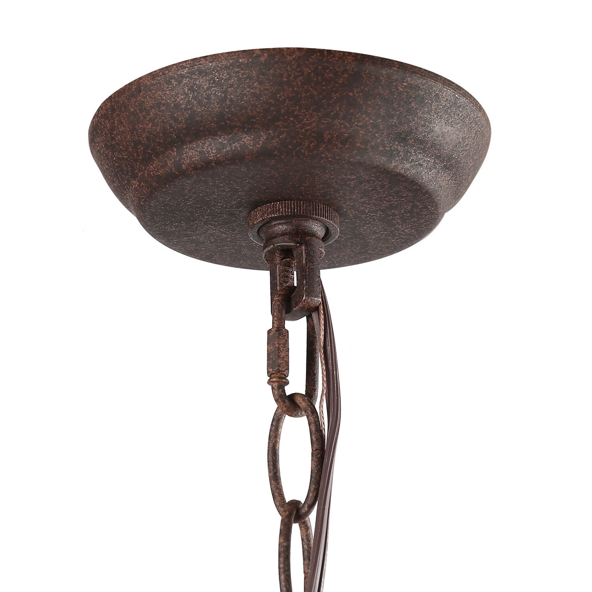 LNC 3-Light Farmhouse Distressed Gray Wood and Rustic Bronze Cage LED Chandelier