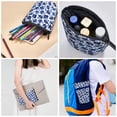 thumbnail image 5 of Picia Blue Roses Print Telescopic Pencil Case, Telescopic Pen Holder Telescopic Pencil Pouch Bag Stationery Pencil Case Box Storage Organizer Makeup Bag, 5 of 6