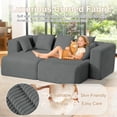 thumbnail image 5 of ROOMARK 117.2" L Shaped Sofa Modular, Corduroy Cloud Couches with Deep Seats &High-Back, Upholstered Couches for Living Room Bedroom with Chaise, No Assembly Required, 5 of 7