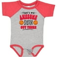 thumbnail image 3 of Inktastic That's My Awesome Sister out There with Basketballs Boys or Girls Baby Bodysuit, 3 of 5