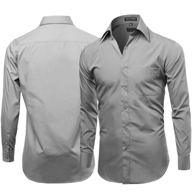 【格安saleスタート】 Grey Light Long 40 / Cotton 60% Shirt, Dress Sleeve シャツ/ブラウス(半袖/袖なし)