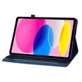 thumbnail image 3 of TECH CIRCLE Case for iPad 10th Generation 2022, PU Leather Shockproof Protective Card Slots Zipper Pocket Multiple Viewing Angles Stand Auto Wake/Sleep Wallet Case For Apple iPad 10th Gen,Darkblue, 3 of 7