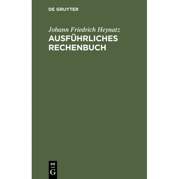 Ausführliches Rechenbuch, (Hardcover)