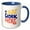 Blue/White, variant on 3drose, Image of I Just Work Here Quote, 11oz Two-tone Red Mug