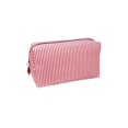 thumbnail image 1 of Bolsas de cosméticos for mujer, bolsa de cosméticos Seersucker, neceser de viaje, bolsa de maquillaje a rayas, organizador estético, bolsa de almacenamiento, 1 of 5