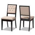 thumbnail image 3 of Baxton Studio Gideon Sand and Dark Brown Finished Wood 2-Piece Dining Chair Set, 3 of 6