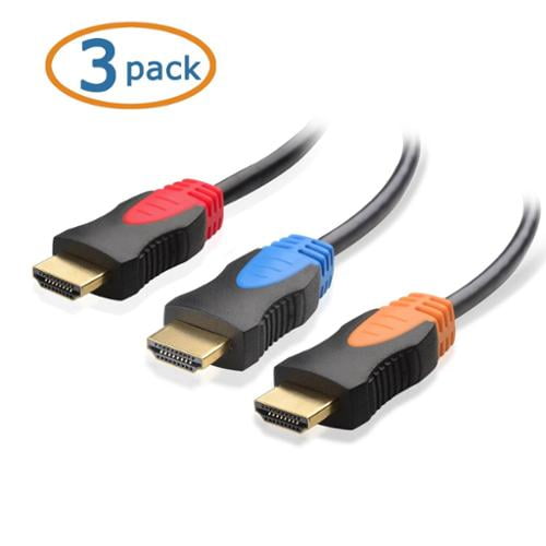 Cable Matters 3Pack High Speed HDMI Cable 3 Feet Supports HDR & 4K Resolution