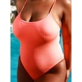 thumbnail image 5 of POSESHE Plus Size Swimwear for women, One Piece Tummy Control Swimsuits, Orange 12, 5 of 5