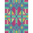 thumbnail image 1 of Ahgly Company Indoor Rectangle Patterned Pink Plum Purple Area Rugs, 8' x 12', 1 of 6