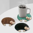 thumbnail image 2 of Hyasfey Handmade Felted Cat Coasters Soft Cup Mat for Hot Cold Beverages Cute Kitten Drink Coasters for Table Protection, 2 of 8