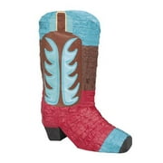 Cowboy Boot Pinata, Brown/Blue/Red