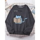 thumbnail image 4 of Sudadera con capucha para mujer, suéter de gran tamaño con estampado de gato, moda coreana, Kawaii, Animal, novedad de 2022, 4 of 5